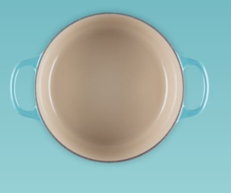 Bräter Signature Le Creuset rund Caribbean-Blau 20 cm