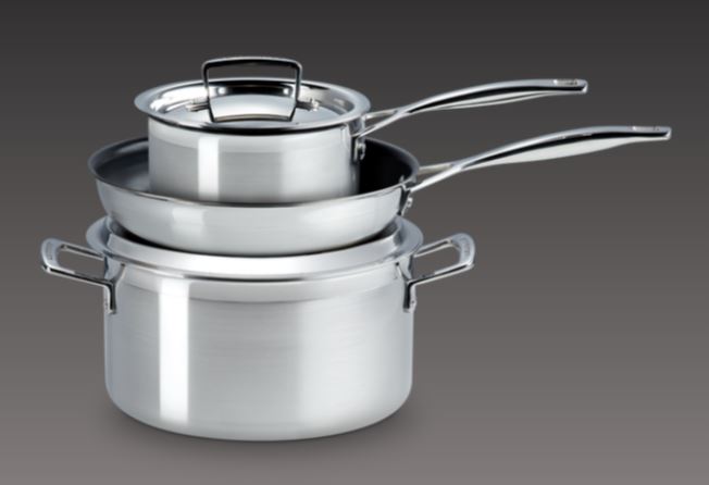 Le Creuset Kochgeschirrset 3-teilig aus 3-ply Edelstahl