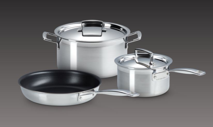 Le Creuset Kochgeschirrset 3-teilig aus 3-ply Edelstahl