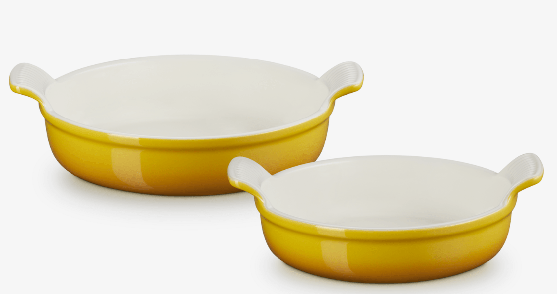 Auflaufform 2er-Set Tradition Nectar aus Steinzeug (20/24 cm), rund