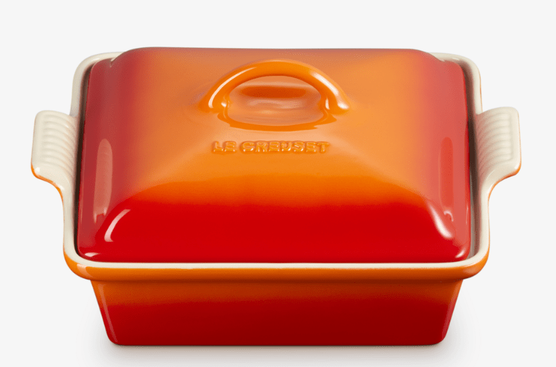 Auflaufform Tradition Ofenrot Le Creuset quadratisch mit Deckel 23 cm