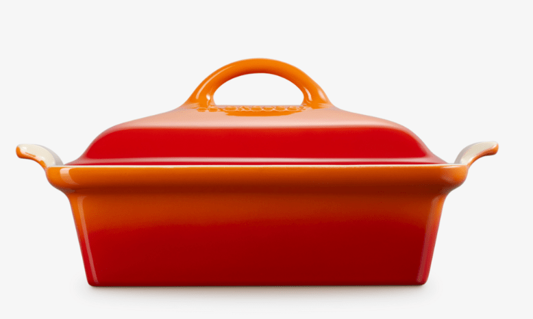 Auflaufform Tradition Ofenrot Le Creuset quadratisch mit Deckel 23 cm