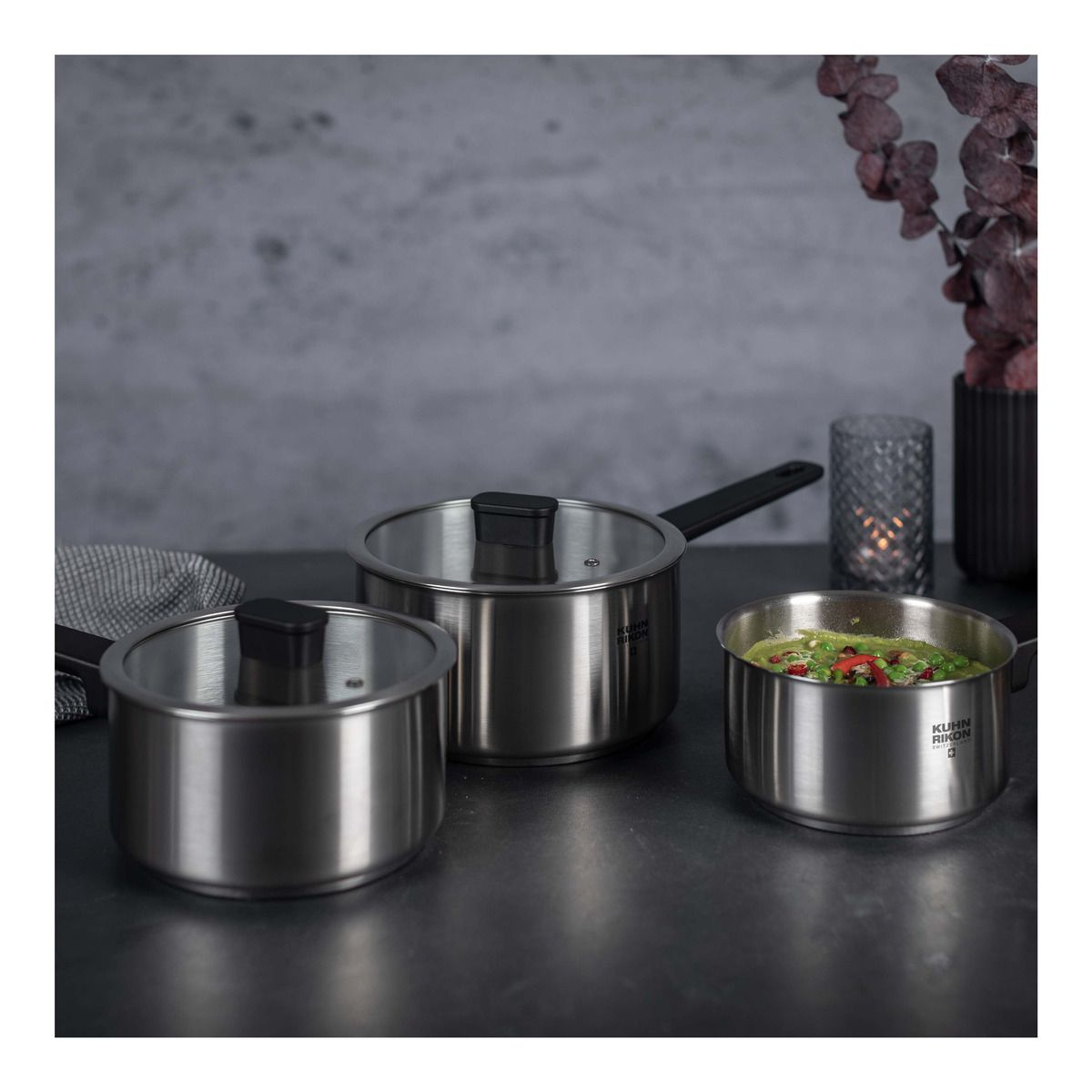 Kuhn Rikon Locarno Stielkasserolle 3 Liter, Ø 20 cm