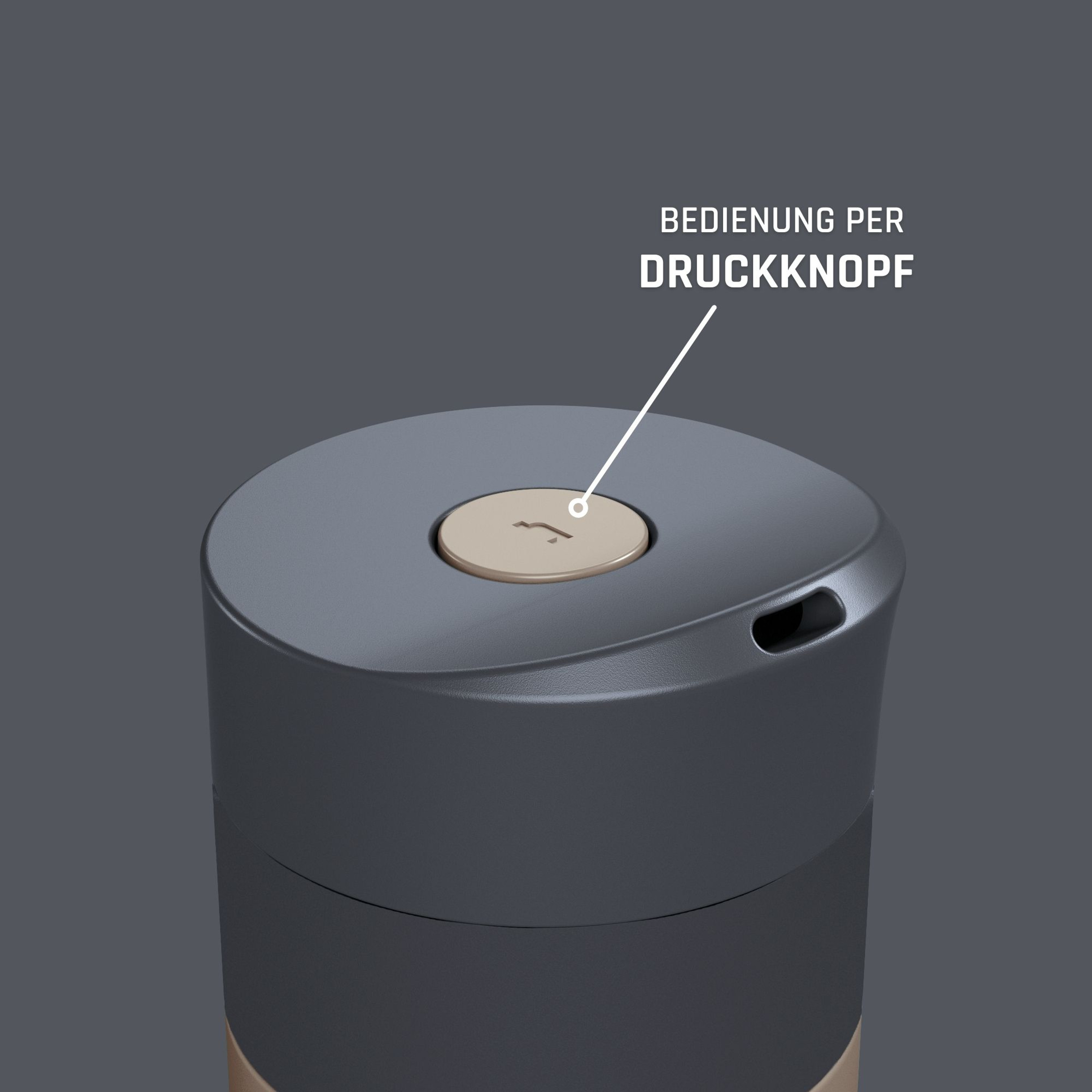 Boddels Thermobecher Koffje 370 ml Taupe/Anthrazit