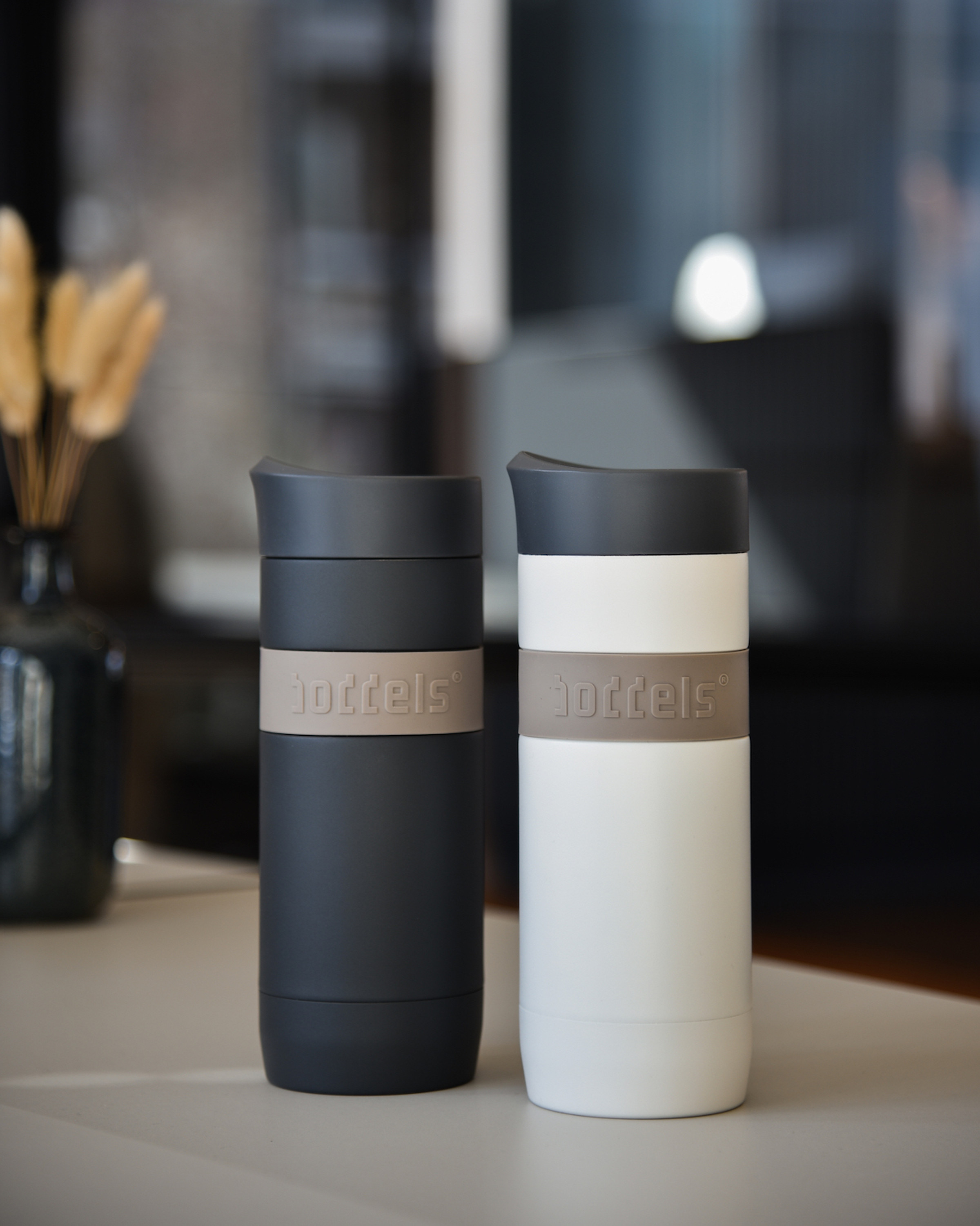 Boddels Thermobecher Koffje 370 ml Taupe/Anthrazit