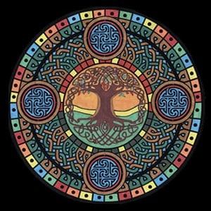 Ausmalbild Keltisches Mandala Baum des Lebens