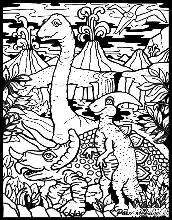 Ausmalbild Dinosaurier