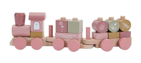 Holz Eisenbahn Flowers pink Little Dutch