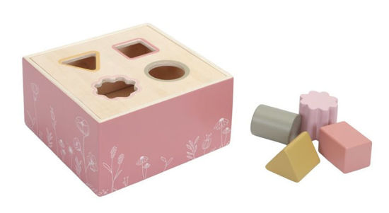 Holz Formen Steck Spiel Flowers pink Little Dutch