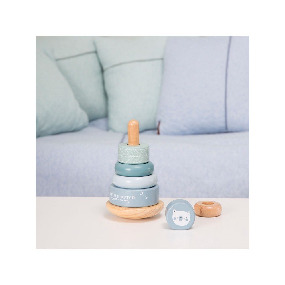 Holz Stapelturm mit Ringen Ocean