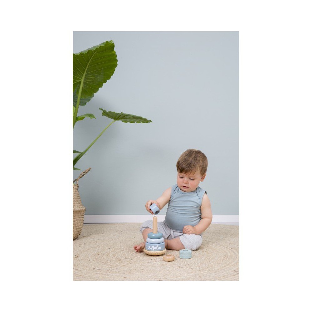 Holz Stapelturm mit Ringen Ocean