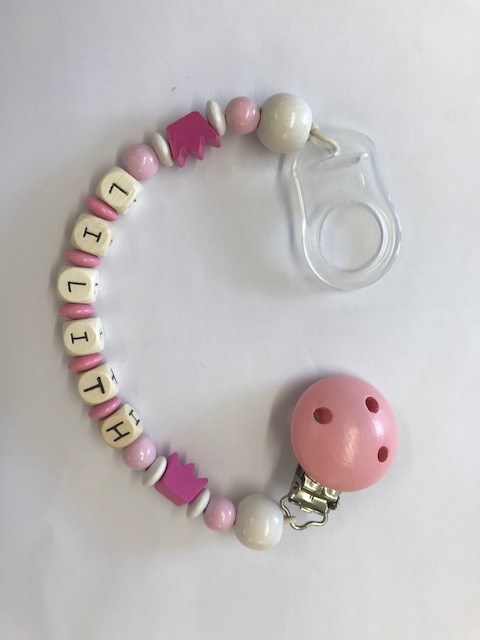 Nuggikette Rosa mit Wunschname