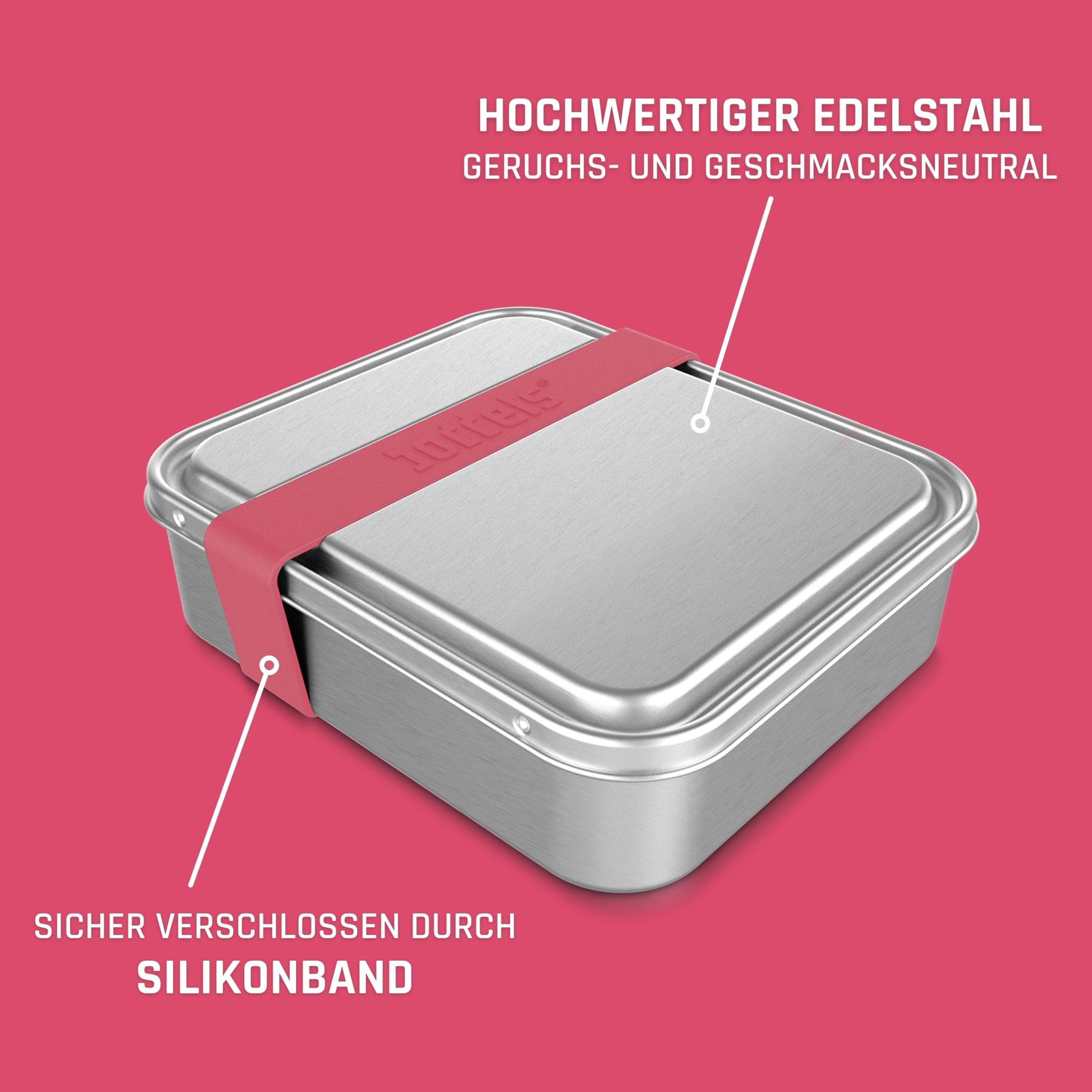 Boddels Lunchbox Smacht 800 ml Himbeerrot