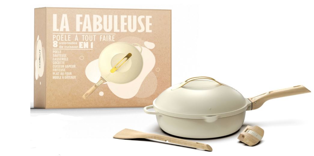 COOKUT Die fabelhafte 8-in-1-Pfanne, Meringue weiss, 28 cm