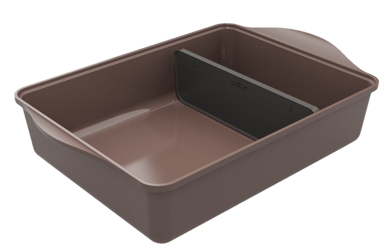 COOKUT Auflaufform mit verstellbarem Trenner, Moka braun