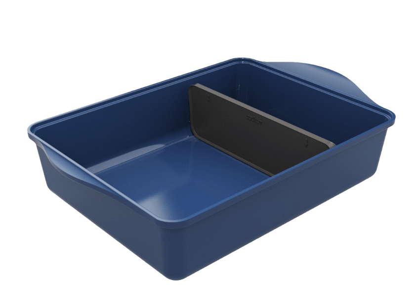 COOKUT Auflaufform mit verstellbarem Trenner, Myrtille blau