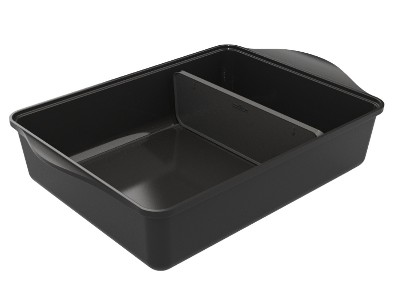 COOKUT Auflaufform mit verstellbarem Trenner, Graphite schwarz