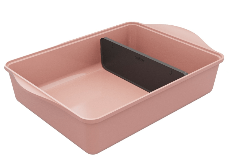 COOKUT Auflaufform mit verstellbarem Trenner, Guimauve rosa
