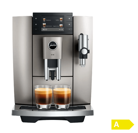 Jura Kaffeevollautomat E8 Midnight Silver (SD) 15713 inklusive Starterpaket Zemp AG*