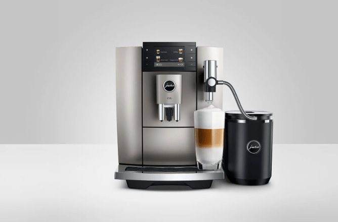 Jura Kaffeevollautomat E8 Midnight Silver (SD) 15713 inklusive Starterpaket Zemp AG*