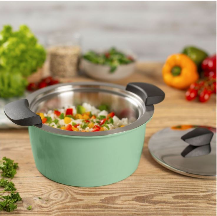 Kuhn Rikon Hotpan Kochtopf ocean green 3,0 Liter, Ø 22 cm