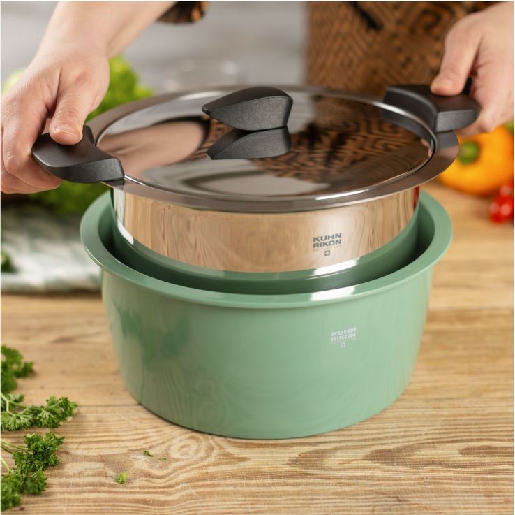 Kuhn Rikon Hotpan Kochtopf ocean green 3,0 Liter, Ø 22 cm
