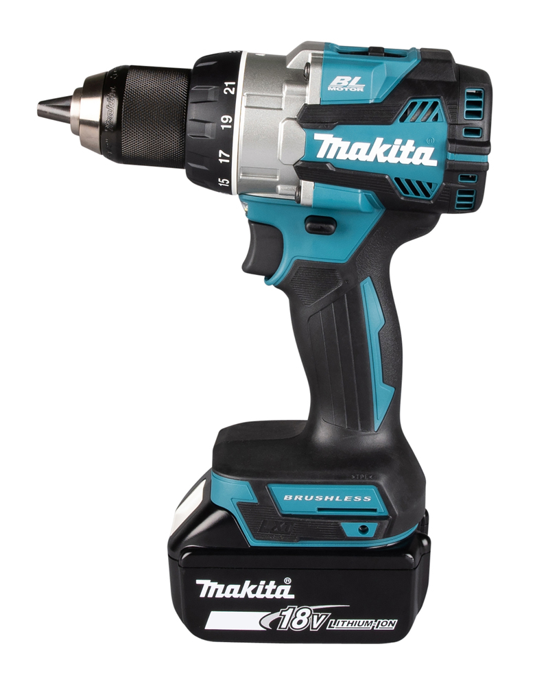 Makita Akku Bohrschrauber 18V, mit 2 x 5.0 Ah Akkus & Ladegerät
