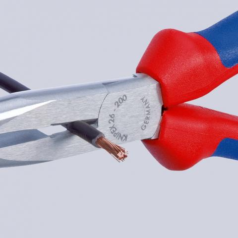 Knipex Flachrundzange mit Schneide (Telefonzange) 200 mm