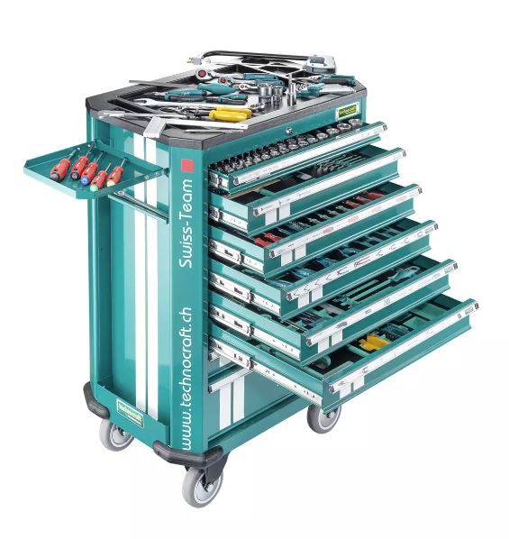 Technocraft Werkstattwagen Swiss Team 297 teilig 665215