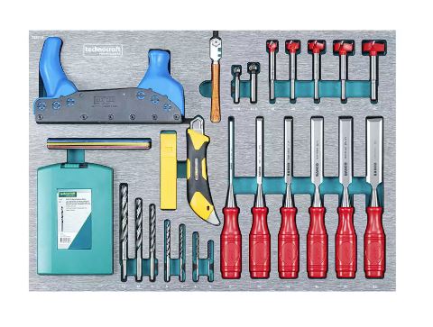 Technocraft Werkstattwagen Swiss Team Wood Pro 282 teilig 729719