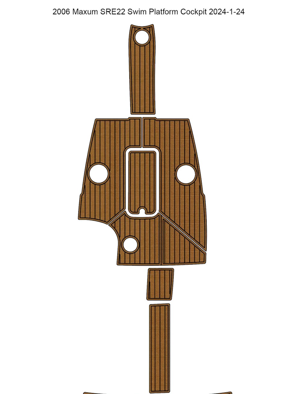2006 Maxum SRE22 Cockpit Boat Flooring