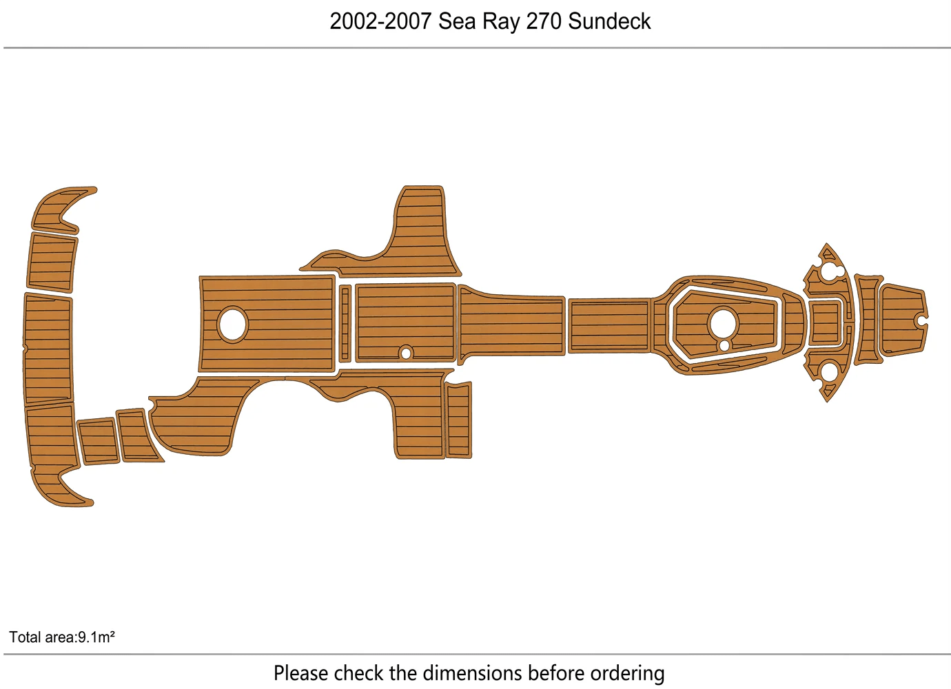 2002-2007 sea ray 270 sundeck Boat Flooring