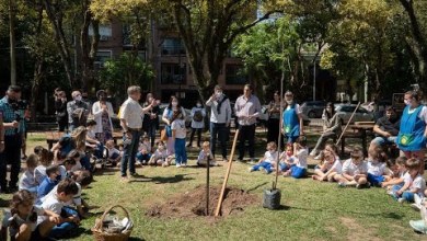 Alumnos del CCI 20 de Junio plantaron árboles en San Isidro Alumnos del CCI 20 de Junio plantaron árboles en San Isidro