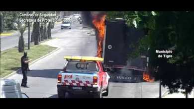 Se incendió un camión en Ricardo Rojas Se incendió un camión en Ricardo Rojas