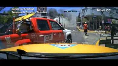 Se incendió un colectivo en Avenida Cazón Se incendió un colectivo en Avenida Cazón