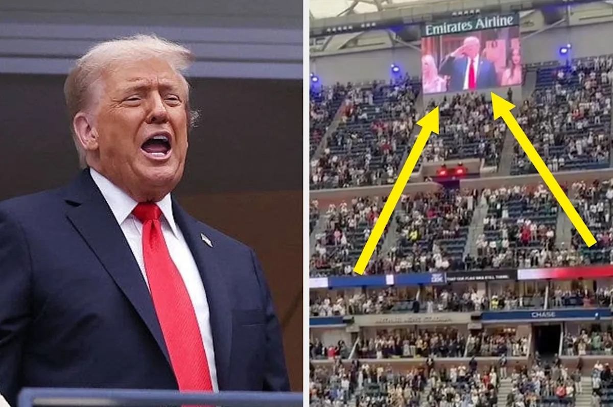 Here’s How The US Open Crowd Reacted To Trump Showing Up On The Jumbotron Here’s How The US Open Crowd Reacted To Trump Showing Up On The Jumbotron