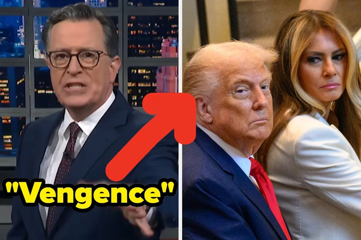 Stephen Colbert Gleefully Celebrated This Video Of Trump Battling His Latest “Foe” Stephen Colbert Gleefully Celebrated This Video Of Trump Battling His Latest “Foe”