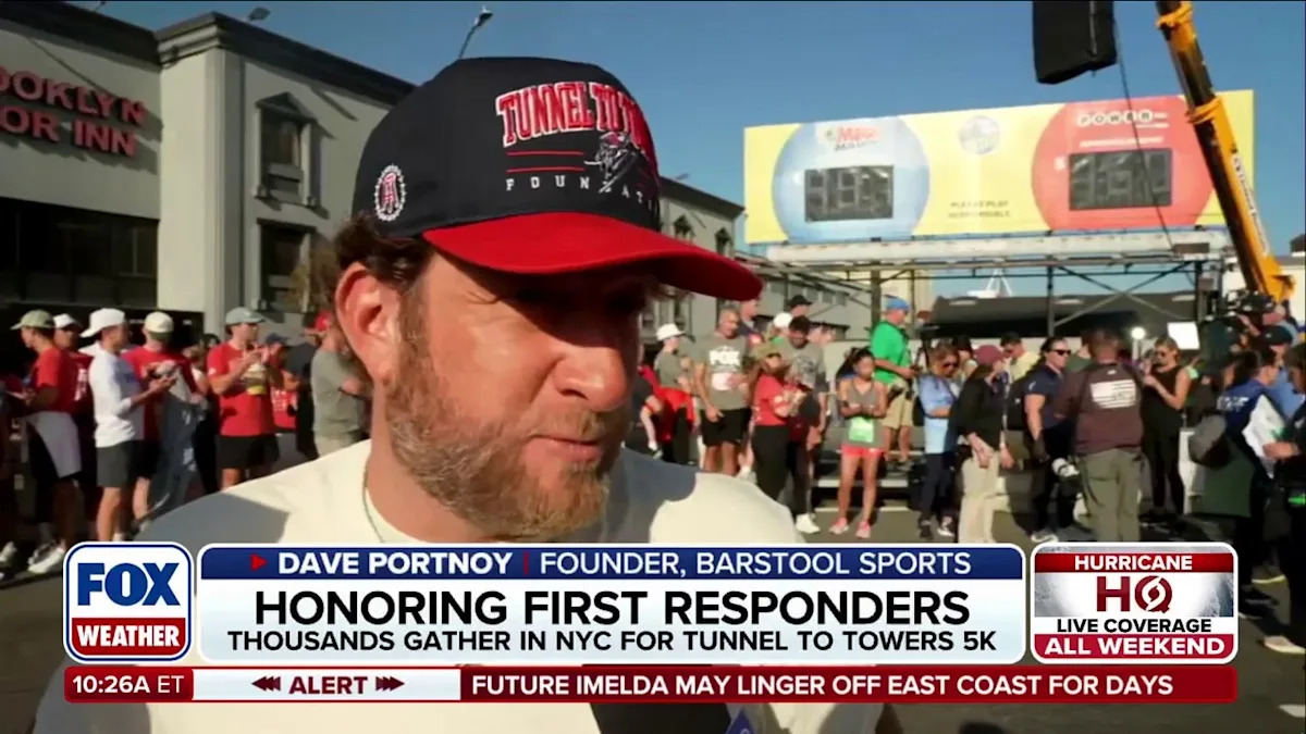 Barstool Sports Founder Dave Portnoy talks Tunnel to Towers 5K in New York City Barstool Sports Founder Dave Portnoy talks Tunnel to Towers 5K in New York City